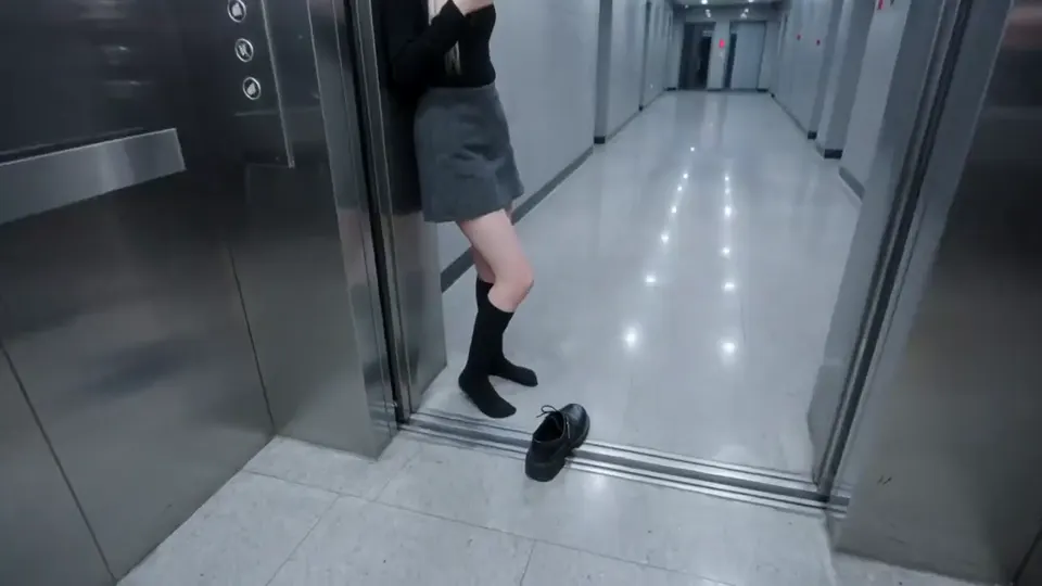 Cinematic character moving through a corridor in a video workflow example